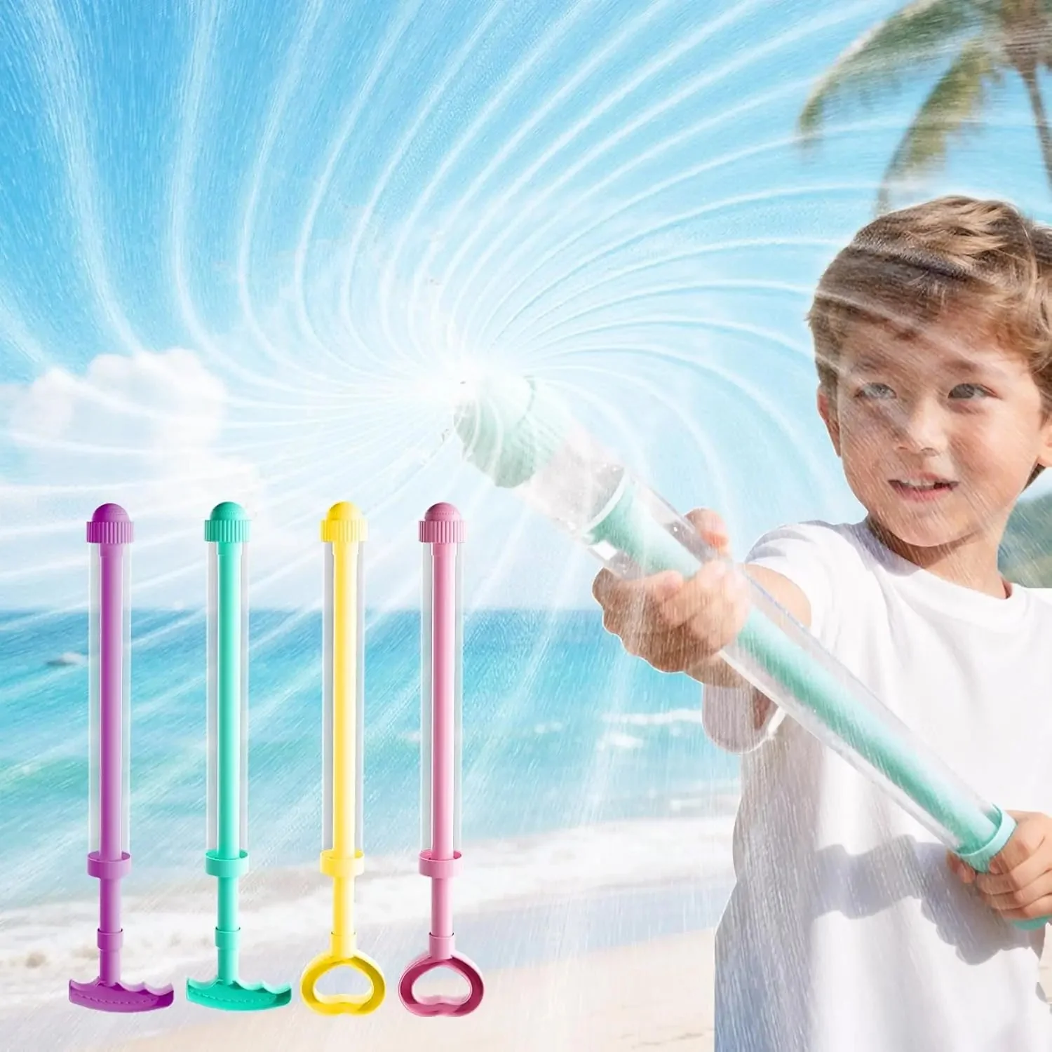 🔥360° Rotary Firework Water Blasters - Rapid-Fill Pump Action Pool Cannons for Summer Outdoor Games (Ages 3+) - Image 8