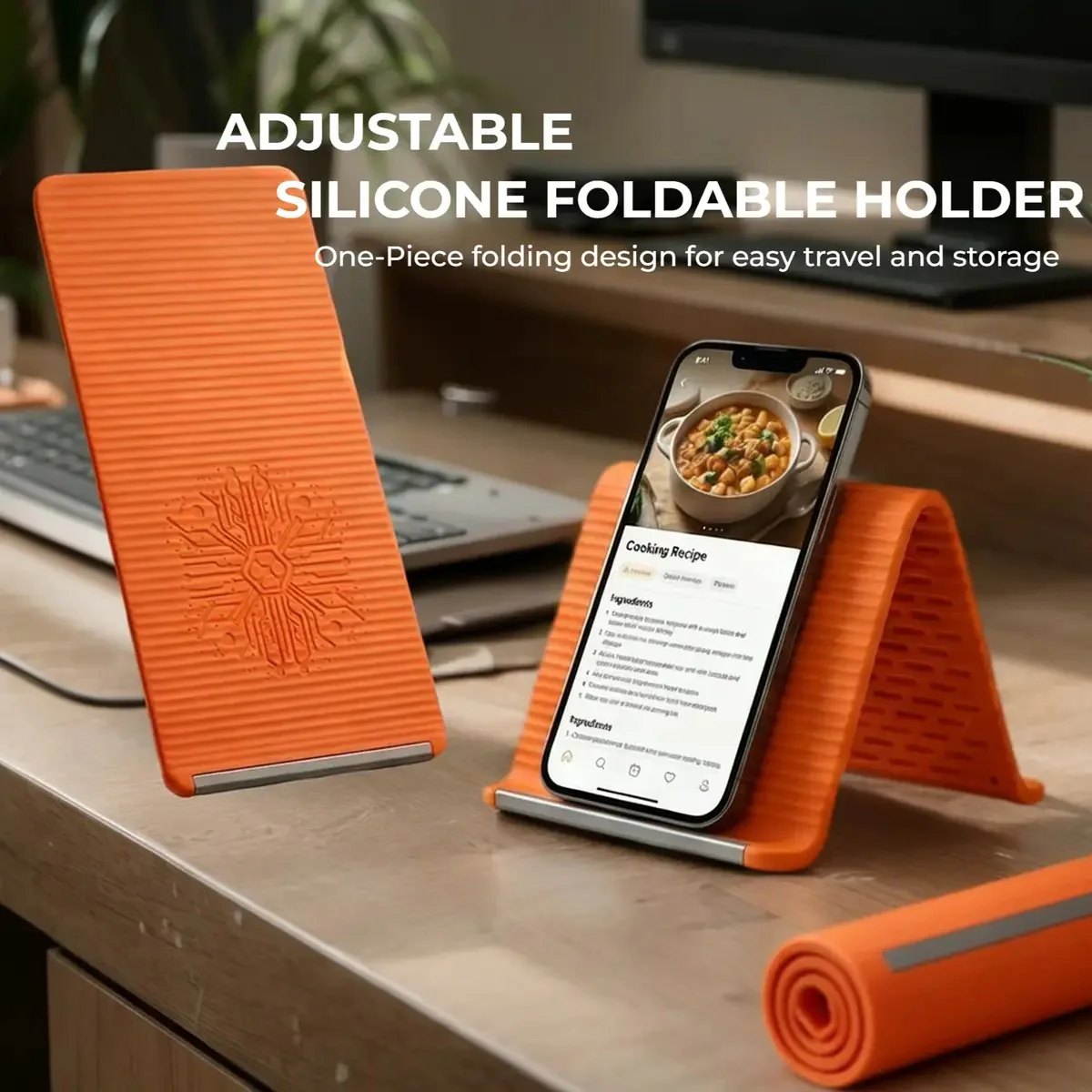 Foldable Silicone Aluminum Holder - Secure, Ergonomic Device Mount for Everywhere - Image 3