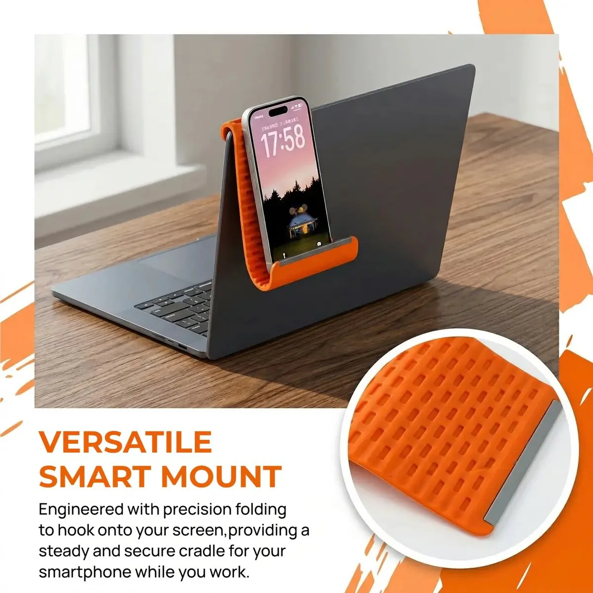 Foldable Silicone Aluminum Holder - Secure, Ergonomic Device Mount for Everywhere - Image 5