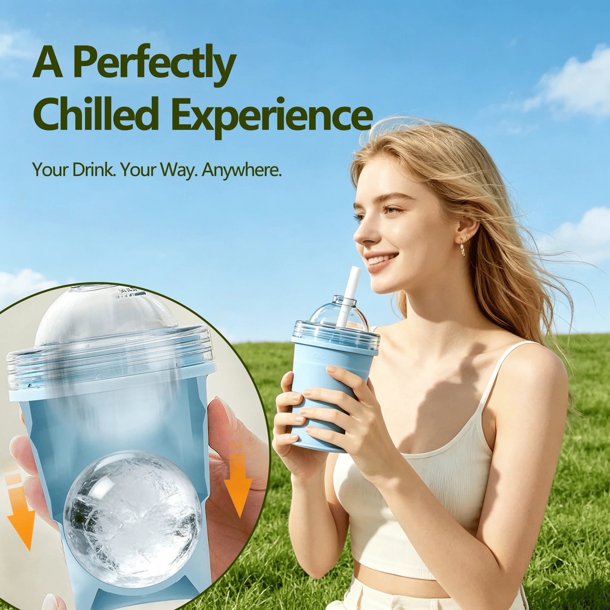 🧊 Foldable Silicone Ice Ball Drink Cup - Image 5