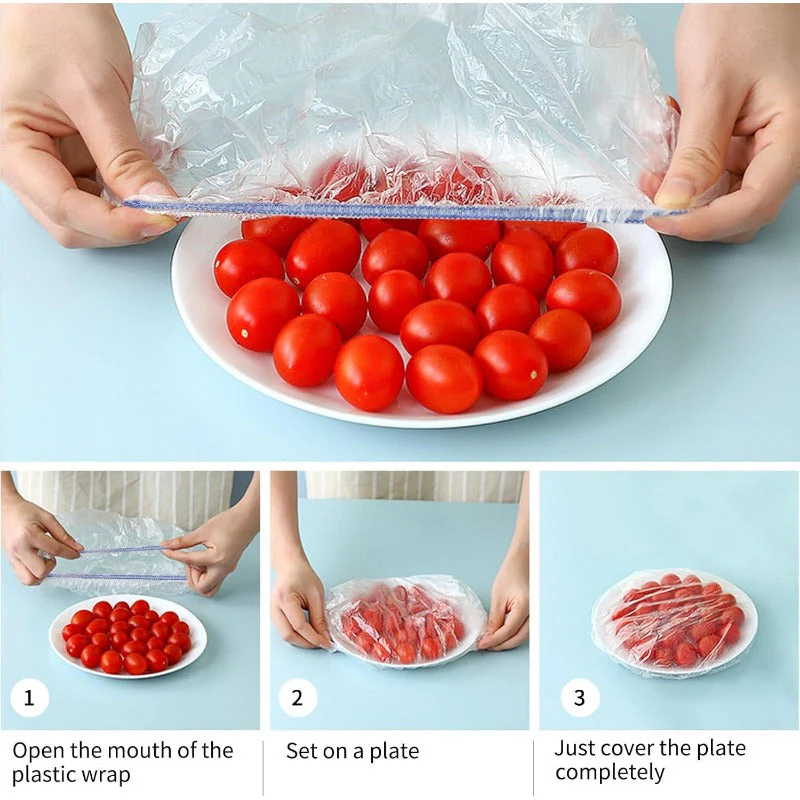 Tiktrove Fresh Keeping Bags – Elastic Plastic Bowl Covers - Image 3