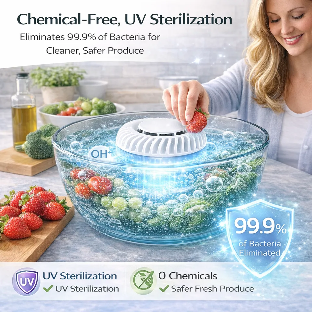 🥬 Fruit & Vegetable Washer – Removes Pesticides & Bacteria, No Chemicals Needed - Image 2