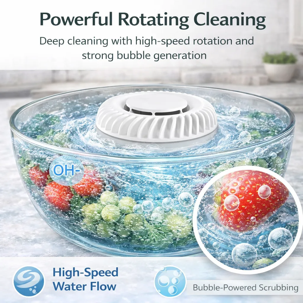 🥬 Fruit & Vegetable Washer – Removes Pesticides & Bacteria, No Chemicals Needed - Image 3