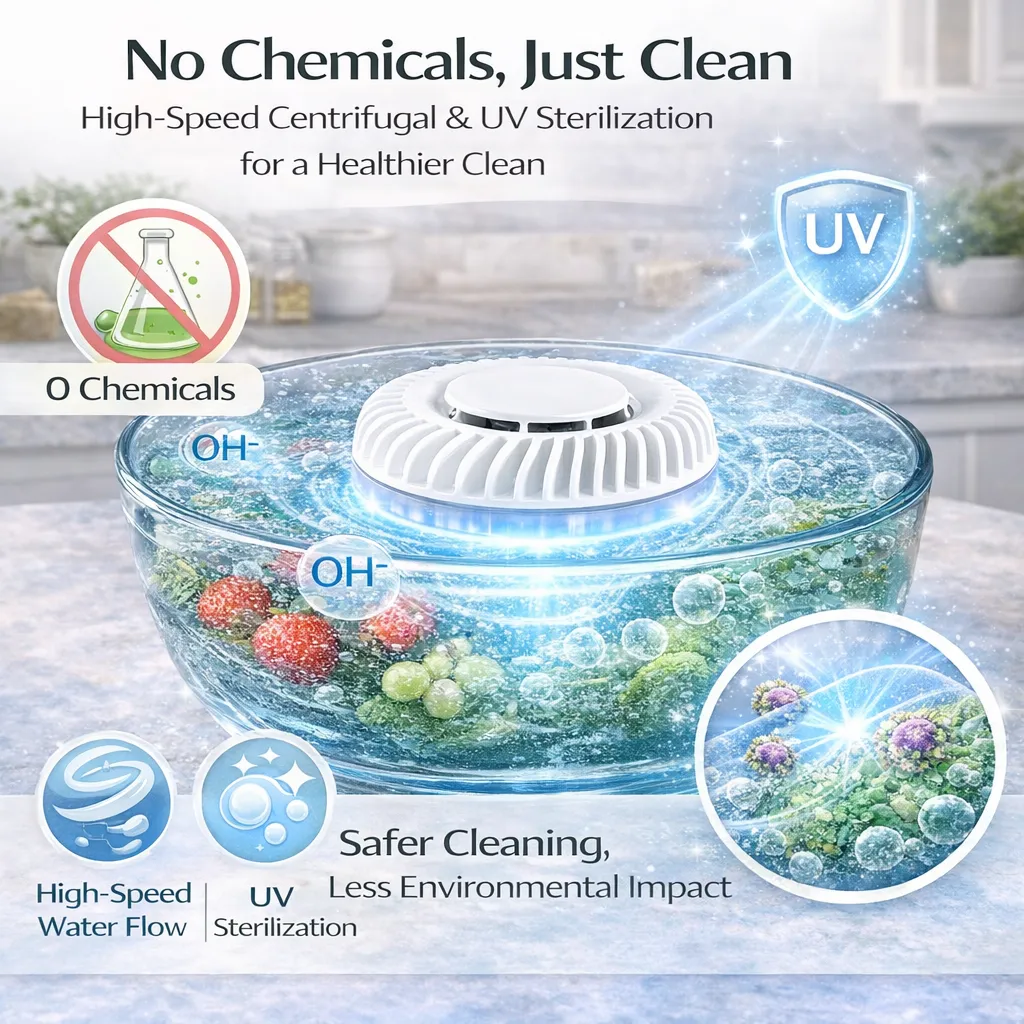 🥬 Fruit & Vegetable Washer – Removes Pesticides & Bacteria, No Chemicals Needed - Image 4