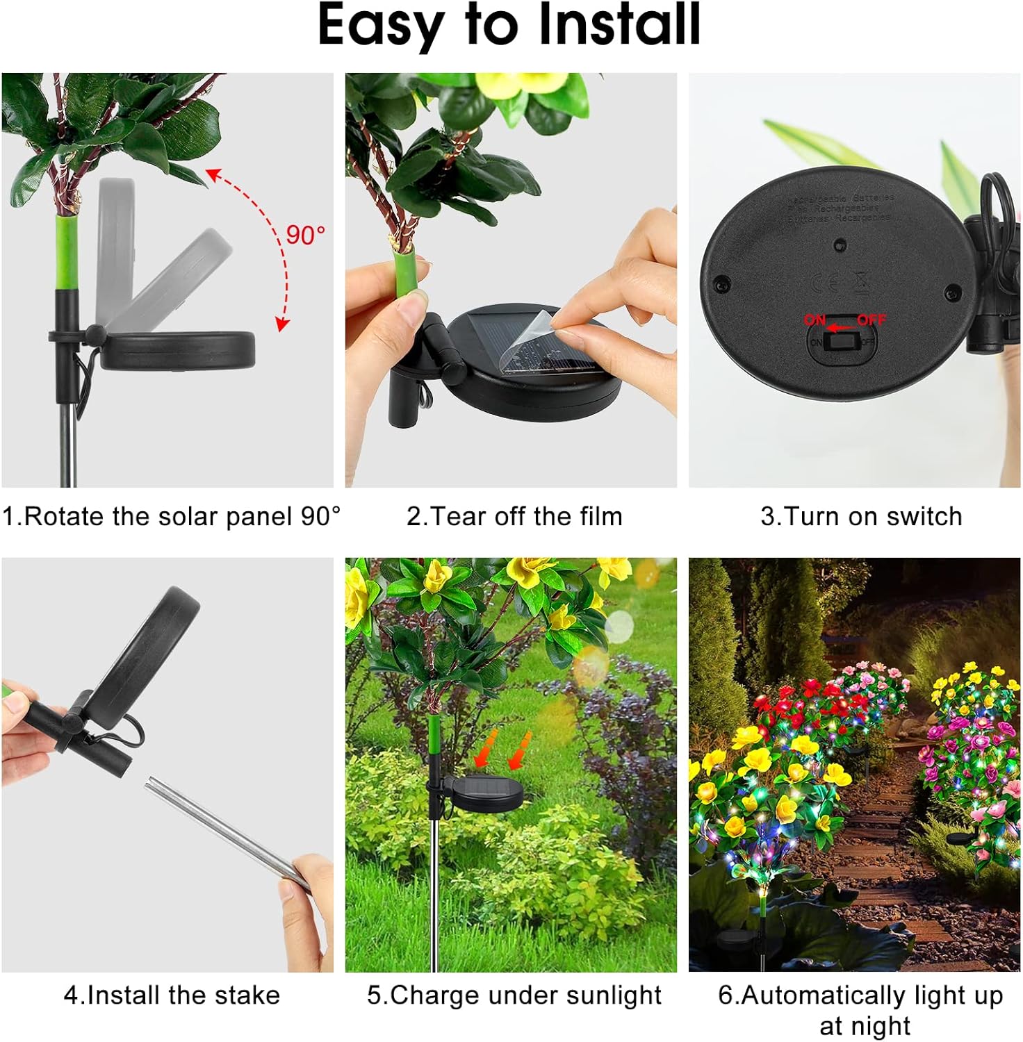 🌸✨ EverGlow Memorial Garden Bloom Lights – Featuring Ultra-Realistic Artificial Petals, Solar-Powered & Weatherproof🏡🌪️ - Image 3