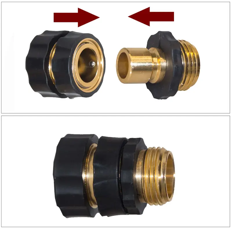 Garden Hose Quick Connector, 3/4 Inch Male and Female Garden Hose Fitting Quick Connector - Image 5