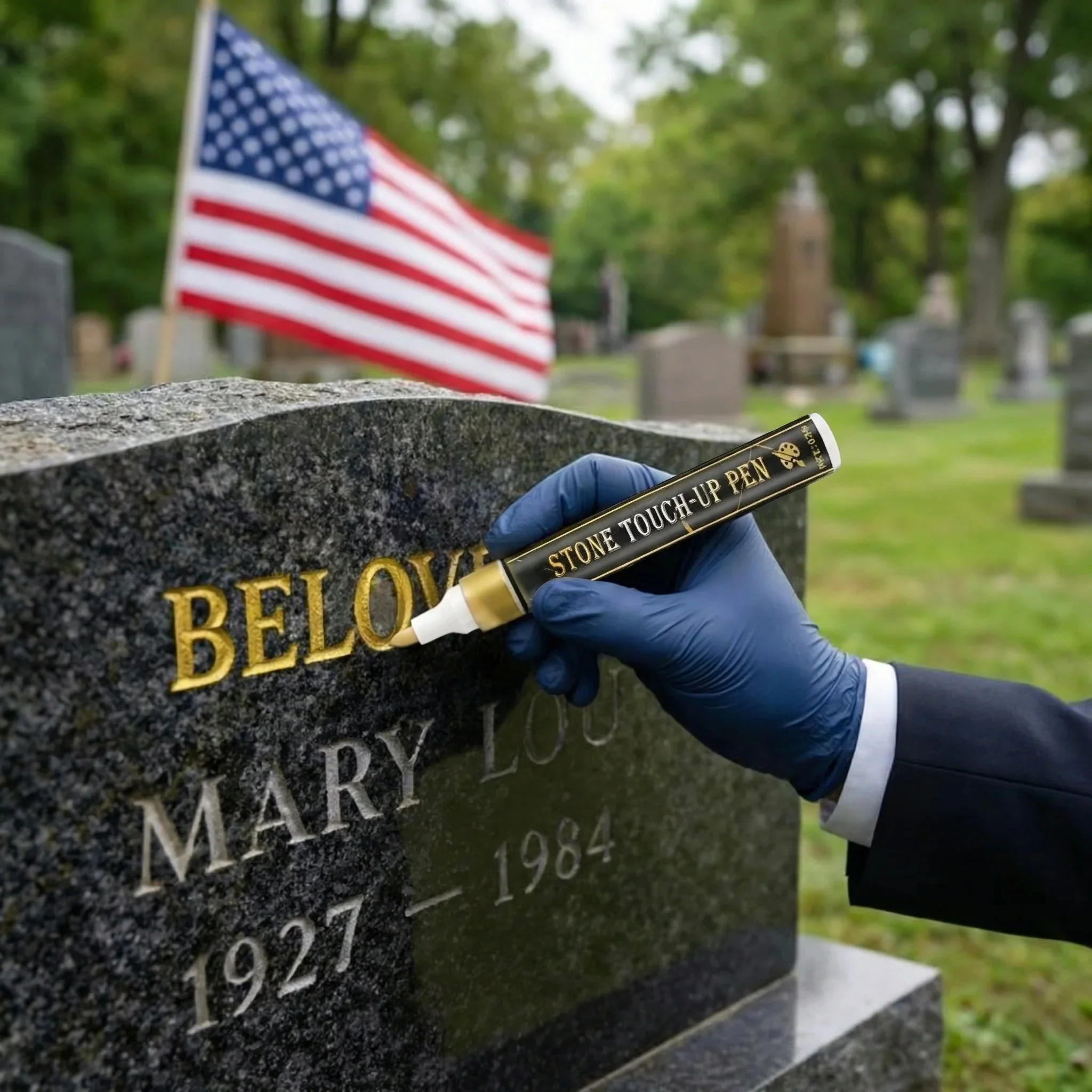 🐦Golden Tombstone Marker Pen for Restoring Faded Grave Inscriptions - Image 8