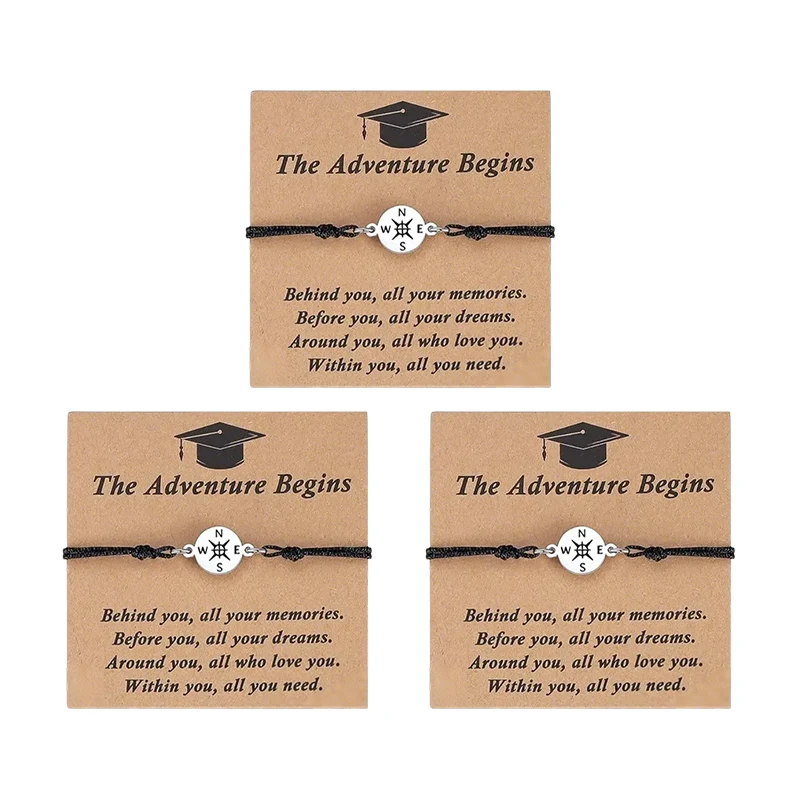 Graduation Compass Bracelet for Class of 2026 – Inspirational Gift for Her Him, High School College 8th Grade Graduate, Stainless Steel with Heartfelt Card & Graduation Cap Box - Image 9