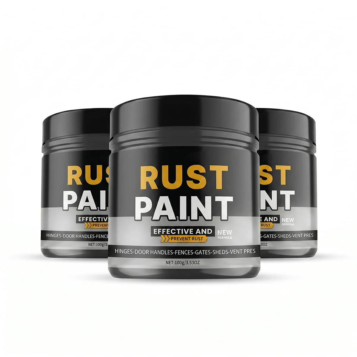 Gray Waterproof, UV-Resistant, Wear-Resistant Anti-Rust Paint with Brush - Image 10