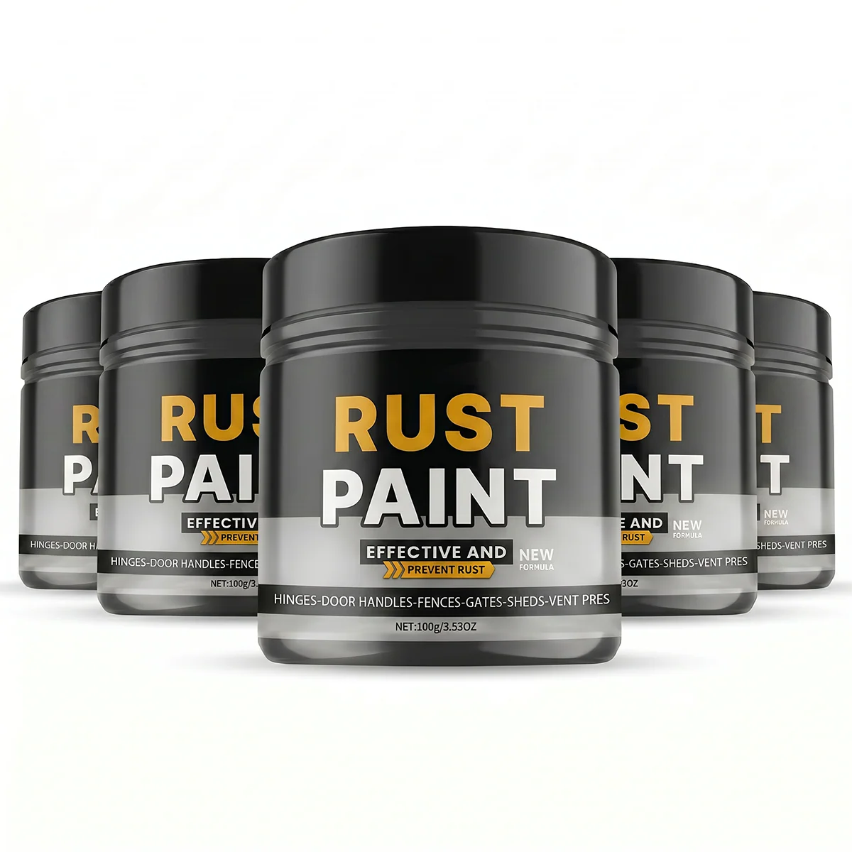 Gray Waterproof, UV-Resistant, Wear-Resistant Anti-Rust Paint with Brush - Image 11