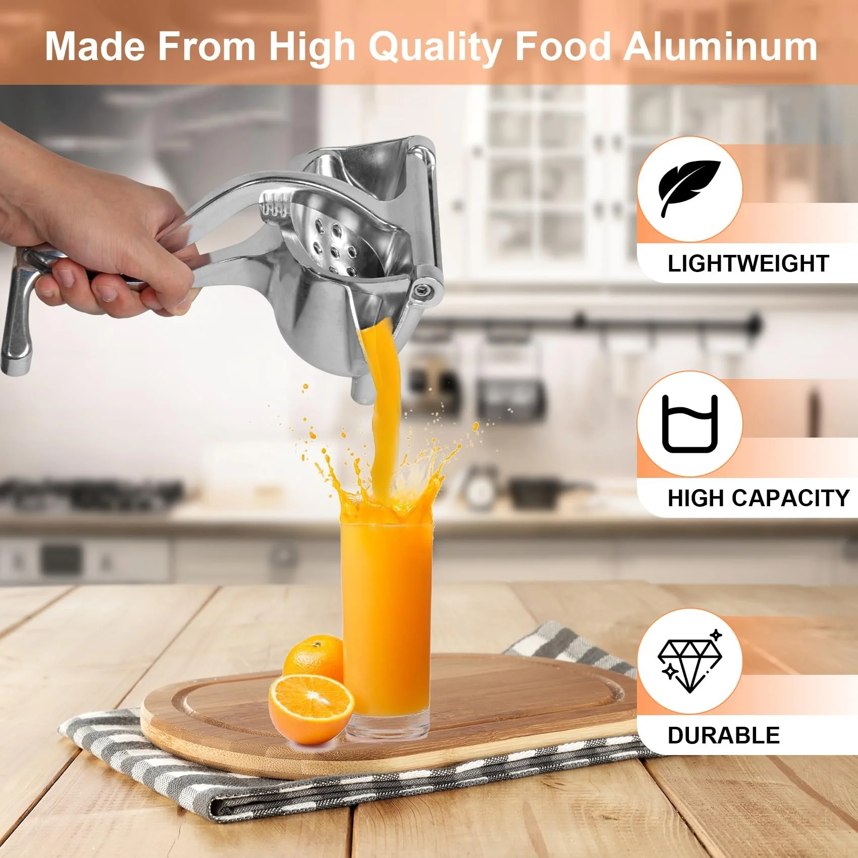 Hand Juicer Squeezer- Aluminum Manual Press Juicer🍹 - Image 4