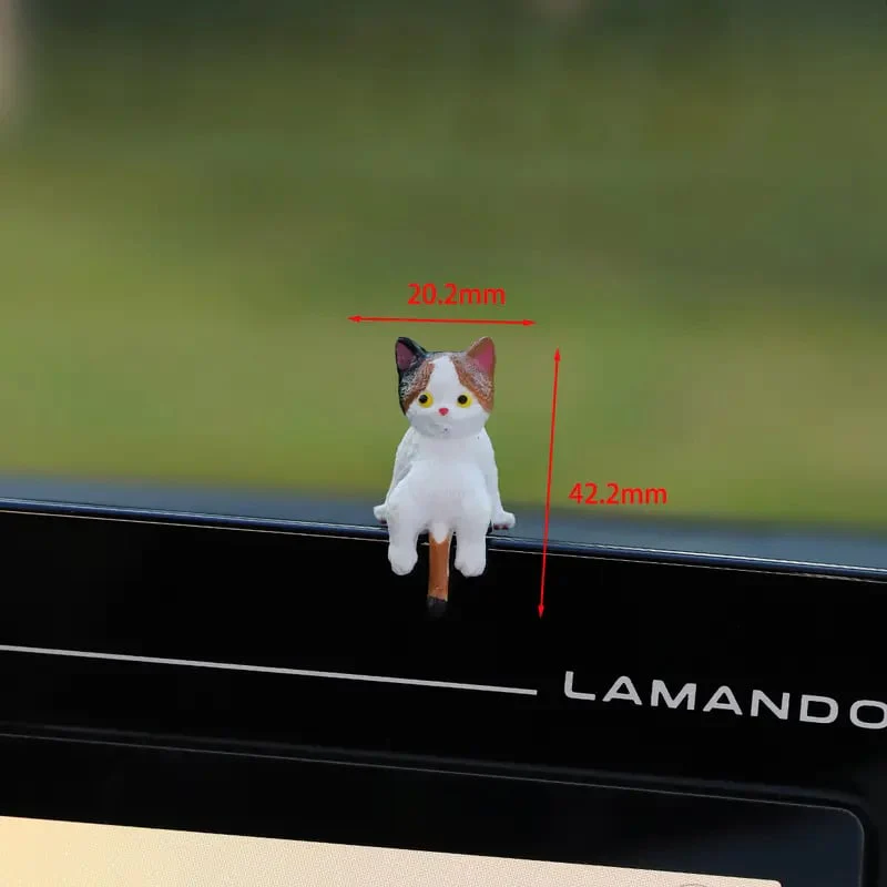 ⏰🔥 Hand-Painted Mini Cat Desk Figurines 😺 Set of 5 Cute Cartoon Kitty Companions - Image 10