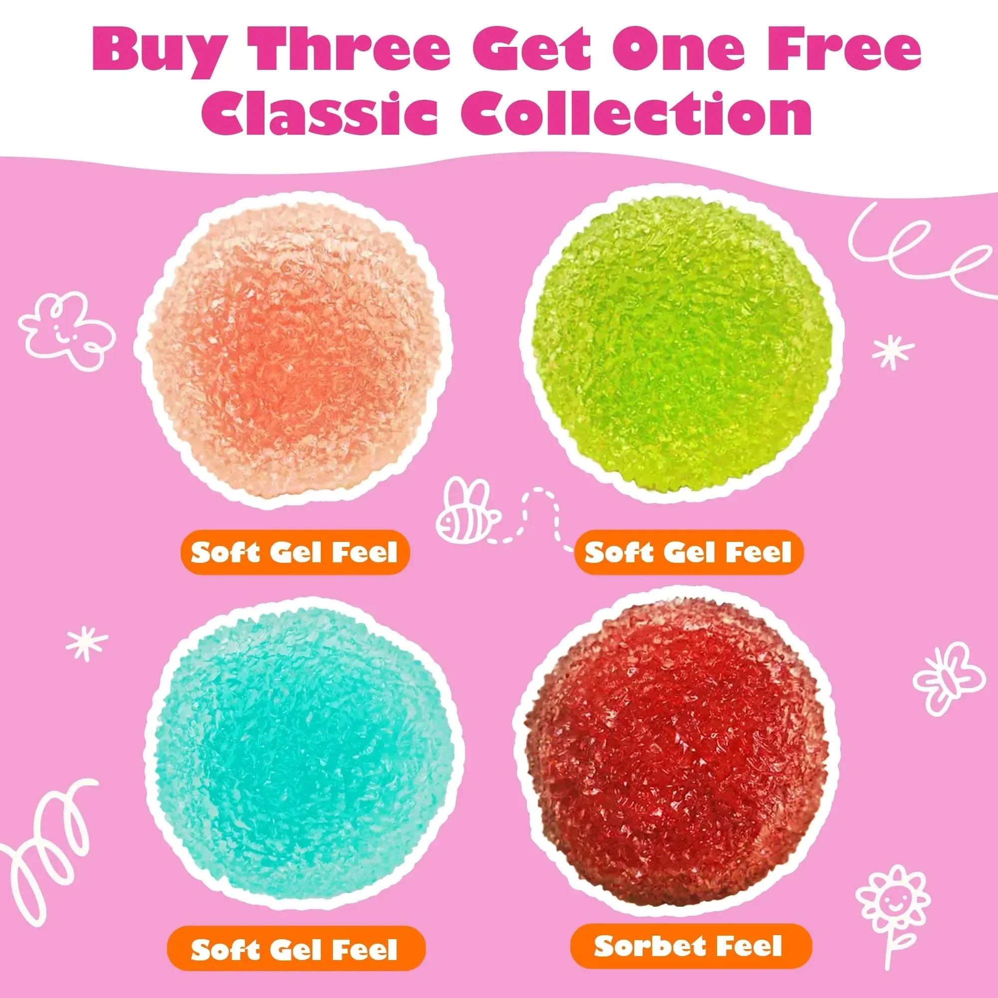🔥✨Handcrafted Crystal Mochi Ball Squishy Toy – Soft TPR Stress Relief Fidget 💖 - Image 6