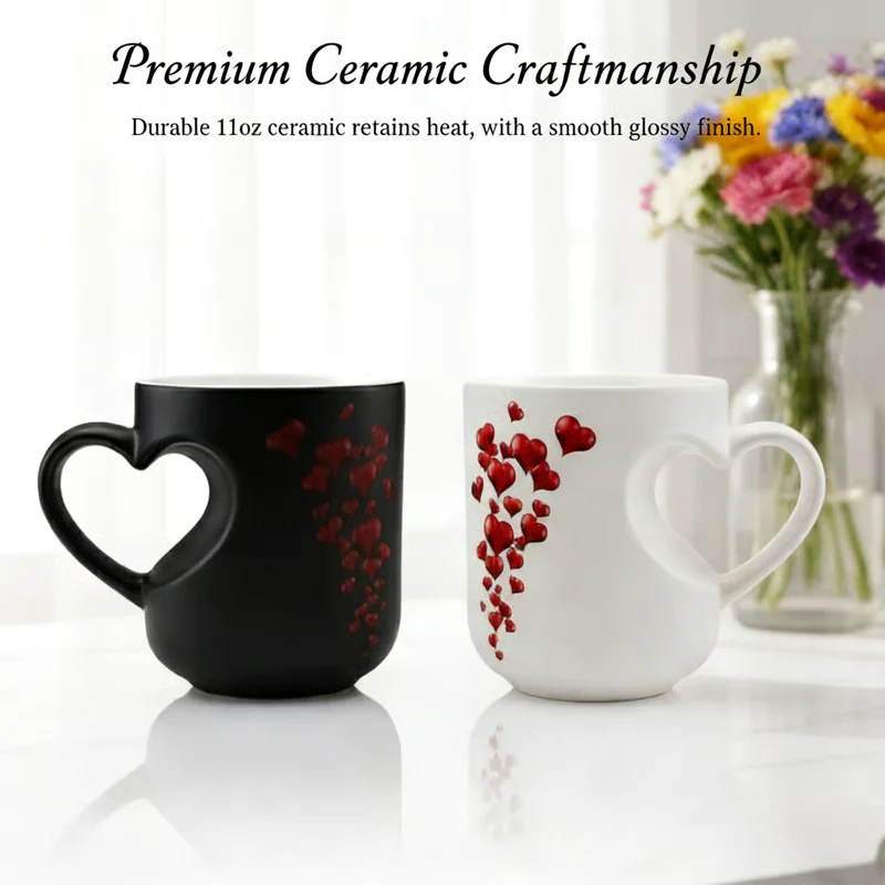 Heart-Shaped Color Changing Magic Ceramic Mug - Image 4