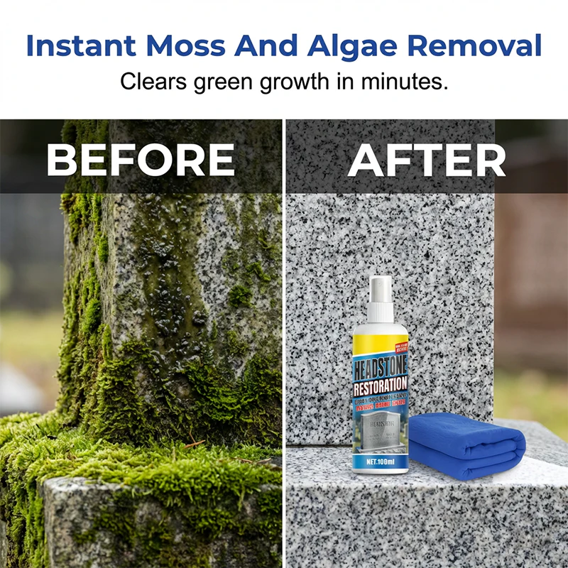 ⏰🎁Headstone Cleaning & Restoration Spray – Remove Stains Instantly - Image 2