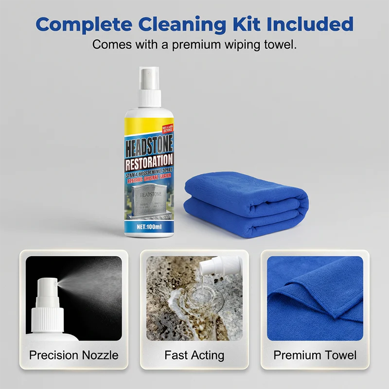 ⏰🎁Headstone Cleaning & Restoration Spray – Remove Stains Instantly - Image 4