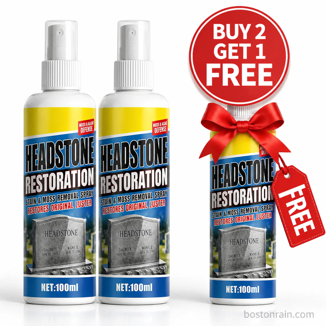 ⏰🎁Headstone Cleaning & Restoration Spray – Remove Stains Instantly - Image 9