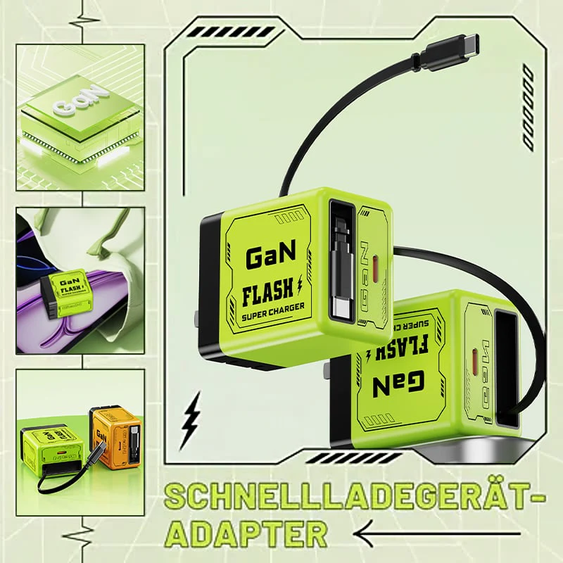 š„W&O 2-in-1 GaN Compatible with 120W Fast Charger