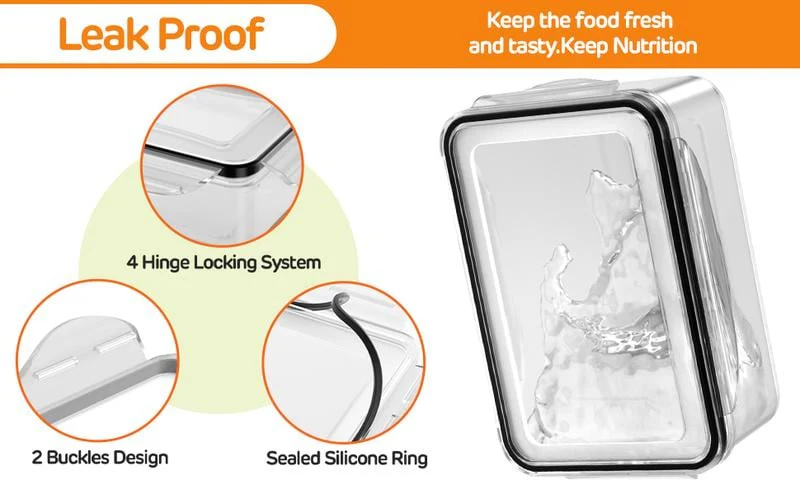 💖Household transparent plastic food storage box-Including drain basket💧 - Image 5