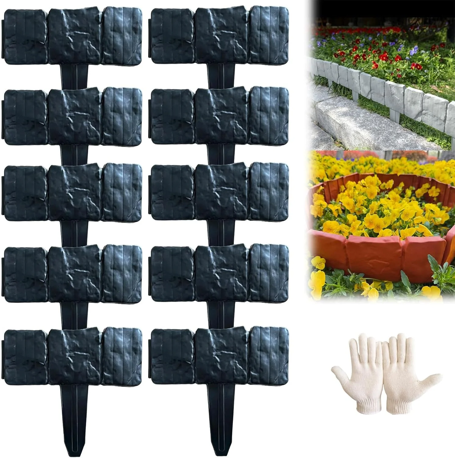 Imitation Stone Garden Fence - DIY Garden Edging Border - Image 4