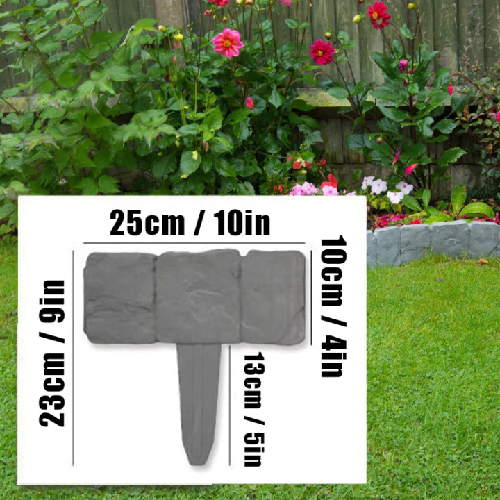 Imitation Stone Garden Fence - DIY Garden Edging Border - Image 5