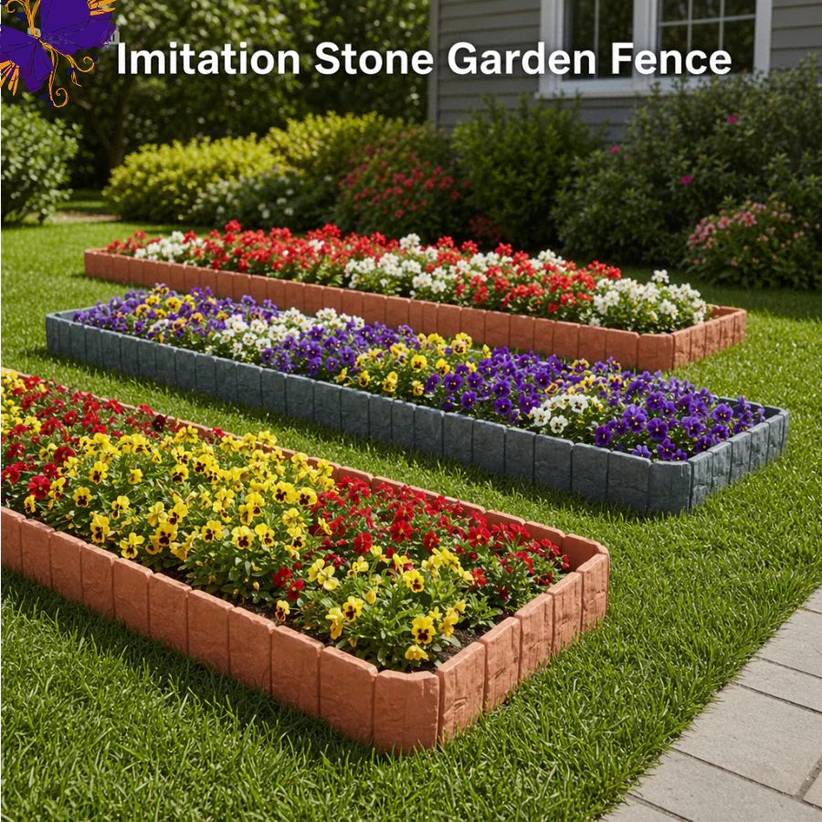 Imitation Stone Garden Fence - DIY Garden Edging Border - Image 6