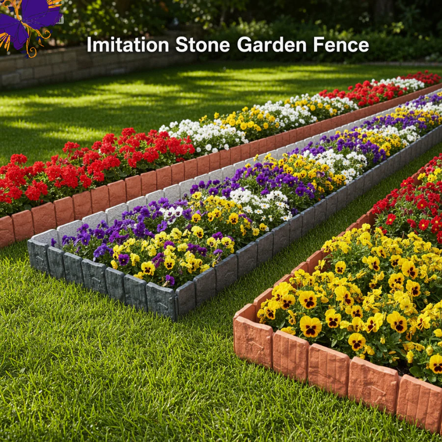 Imitation Stone Garden Fence - DIY Garden Edging Border - Image 7