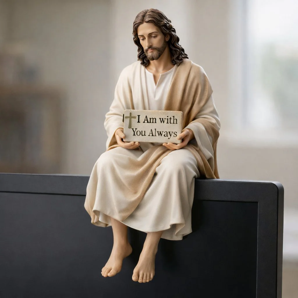 ✨Handcrafted Jesus Figurine✝️Serene Desk Companion🙏