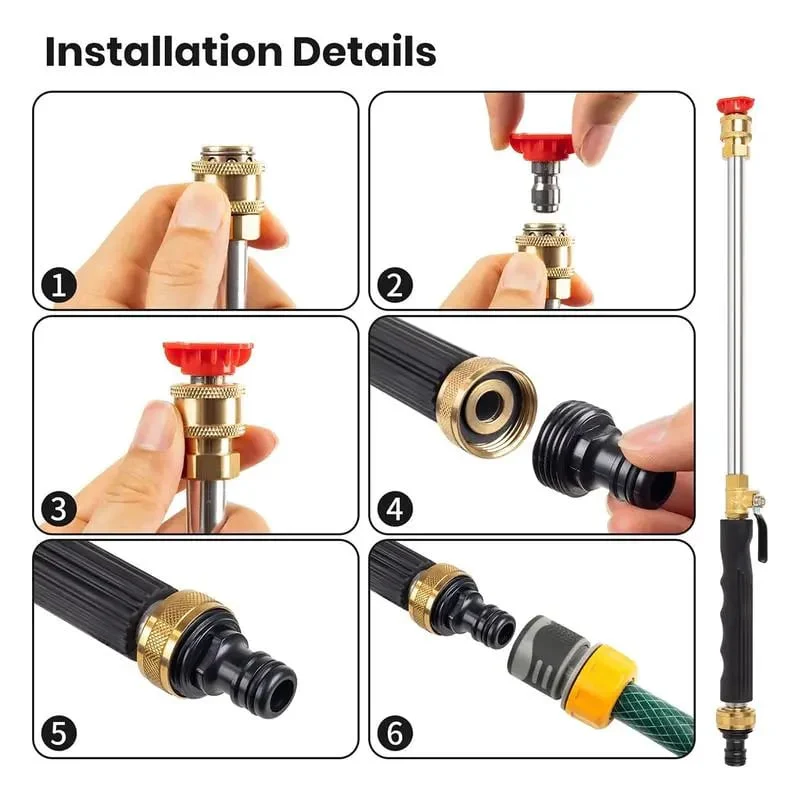 🏠🚀2026 Hot Sale✨ - Jet Nozzle Power Washer for Garden Hose - Image 7