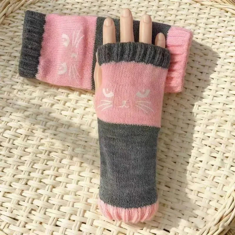 🎁🐱Knitted Fingerless Gloves🧶 - Image 11