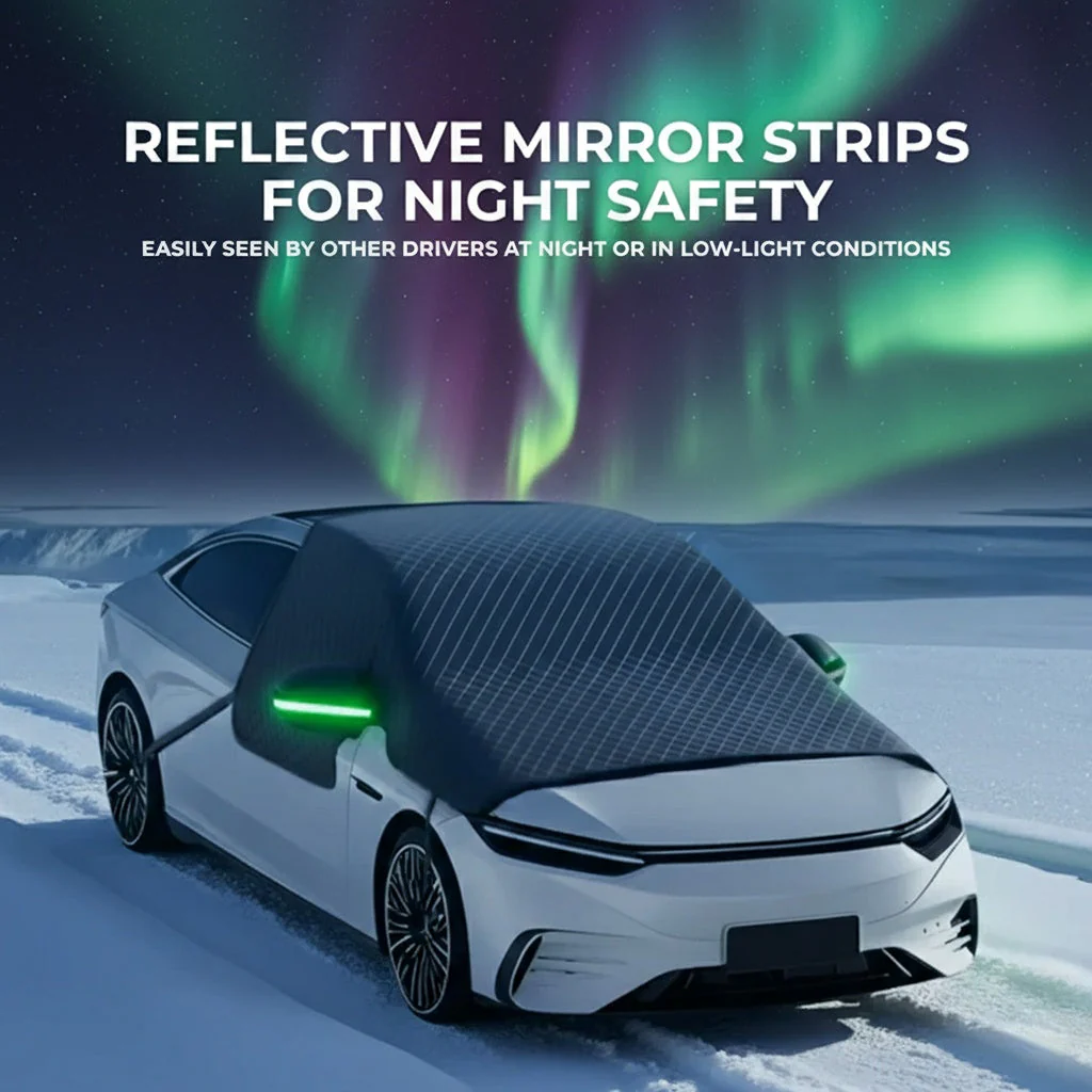 Magnetic Car Windshield Snow Cover - Windshield Cover for Ice and Snow - Image 3