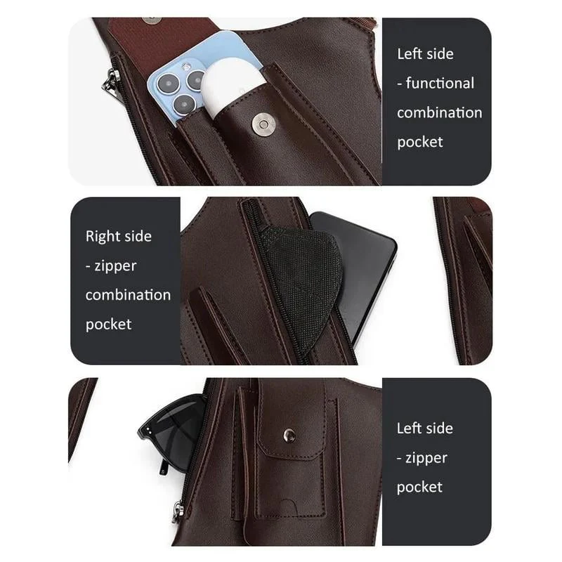 Premium Leather Adjustable Underarm Shoulder Bag for Men & Women - Image 9