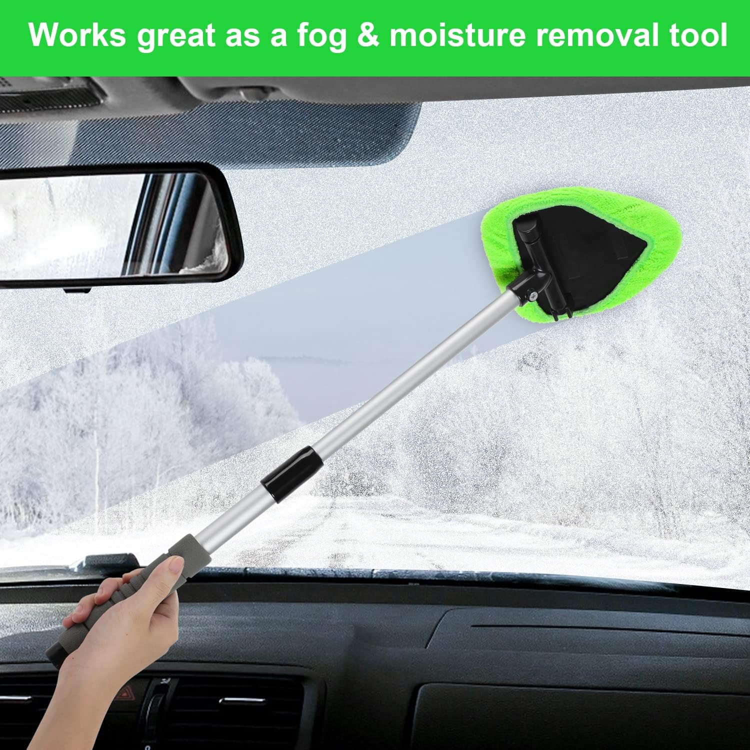 🔥Microfiber Car Windshield Cleaning Tool with Extendable Handle - Image 2