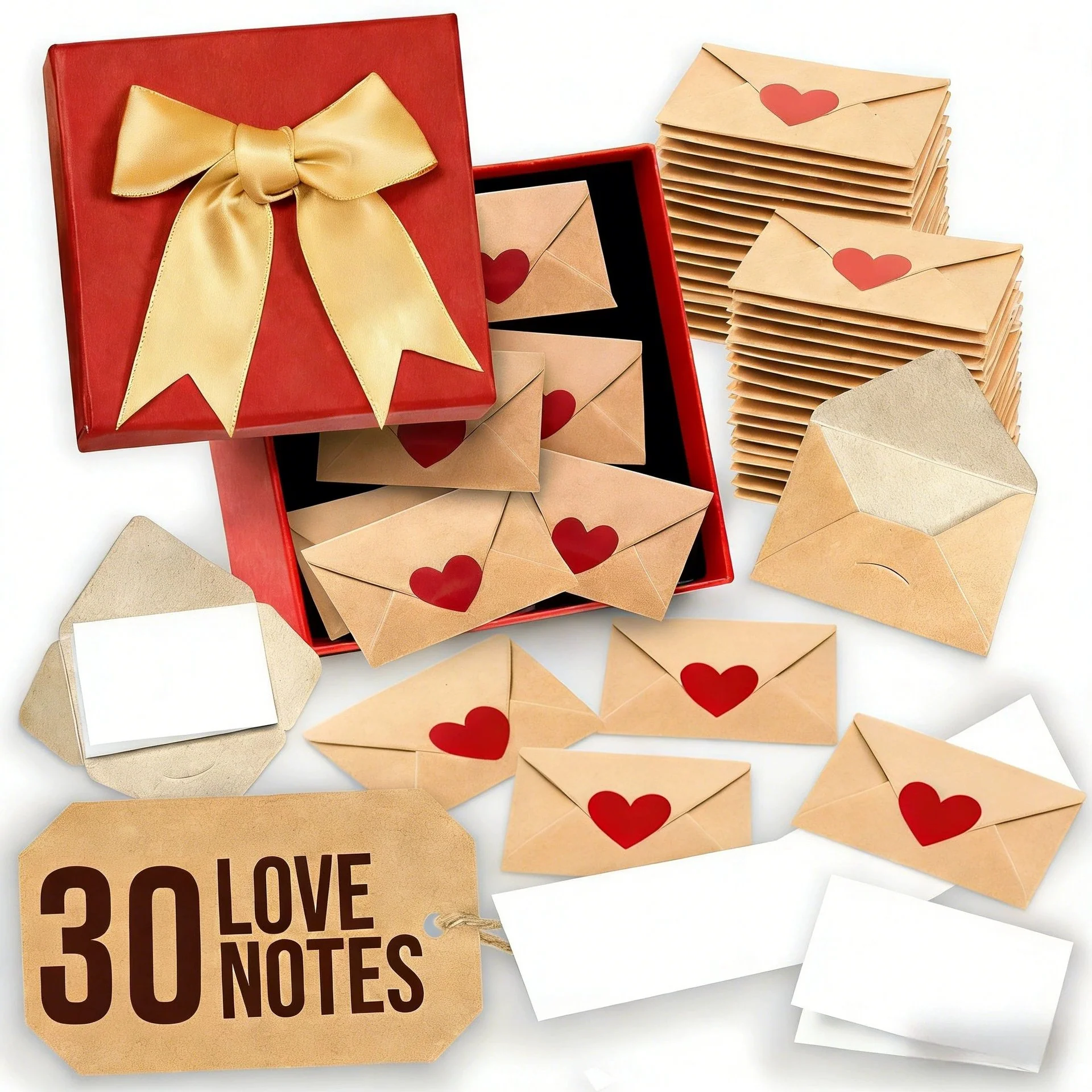 💖🌹DIY Love Notes Box – Mini Blank Cards & Envelopes ✨💖