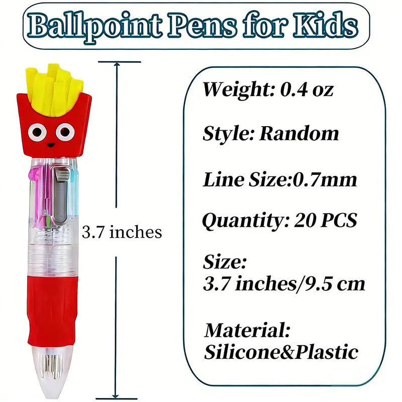 💖20Pcs Mini Multicolor Pens in One 4-in-1 Cute Pens Bulk for Kids - Image 2