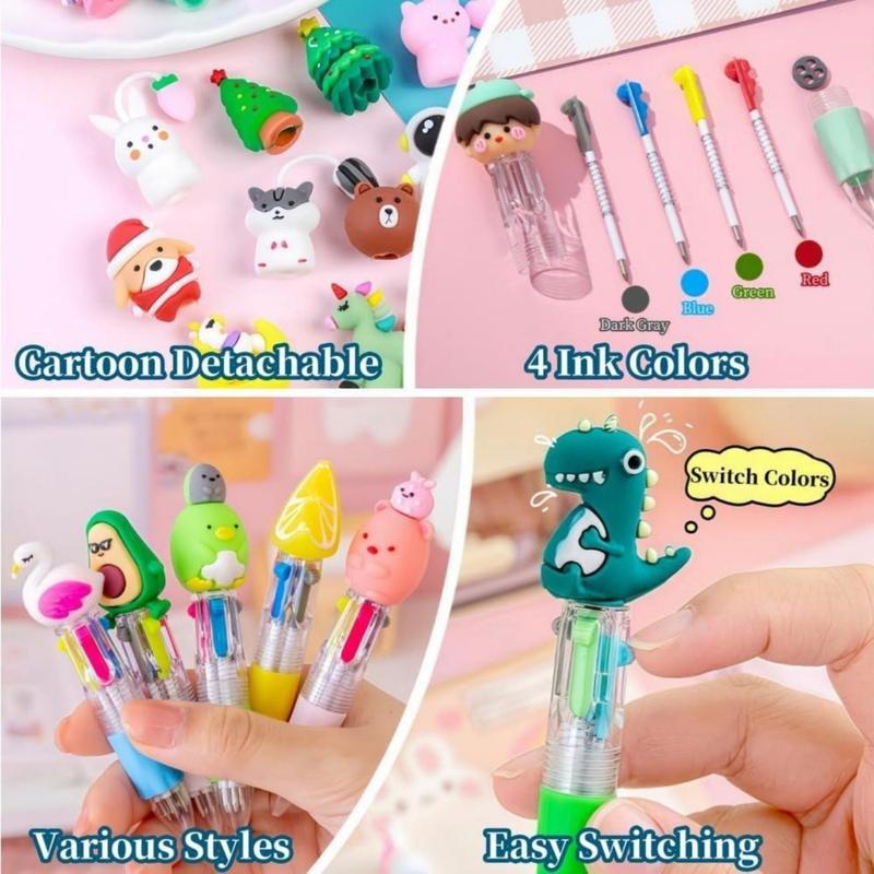 💖20Pcs Mini Multicolor Pens in One 4-in-1 Cute Pens Bulk for Kids - Image 5