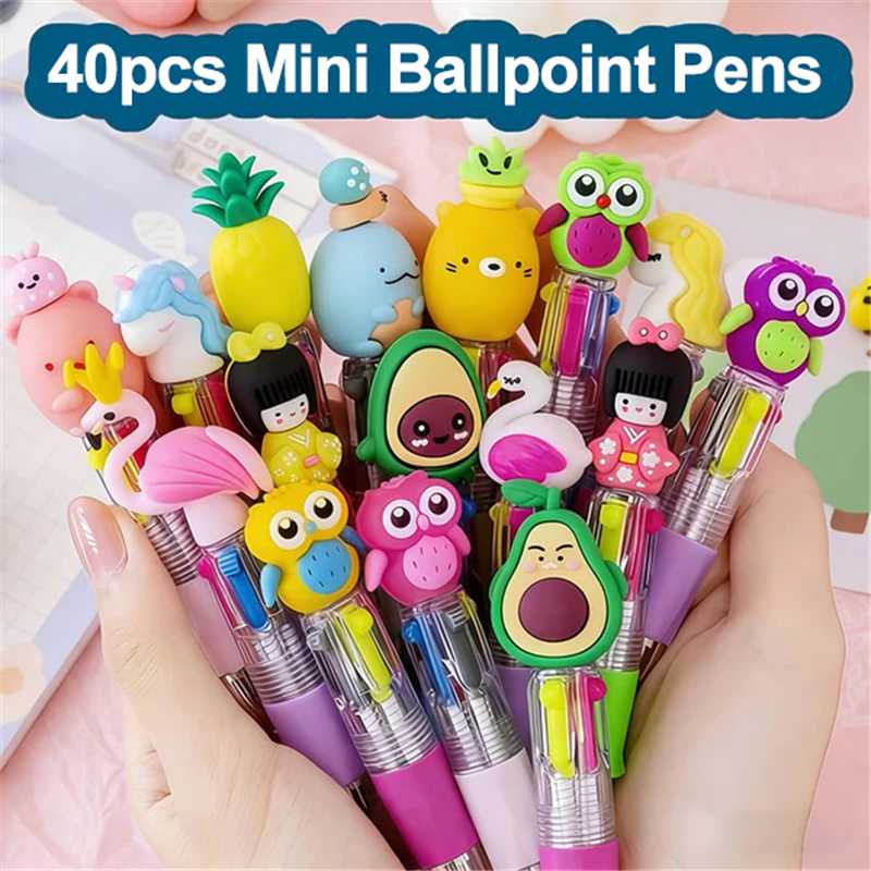 💖20Pcs Mini Multicolor Pens in One 4-in-1 Cute Pens Bulk for Kids - Image 7