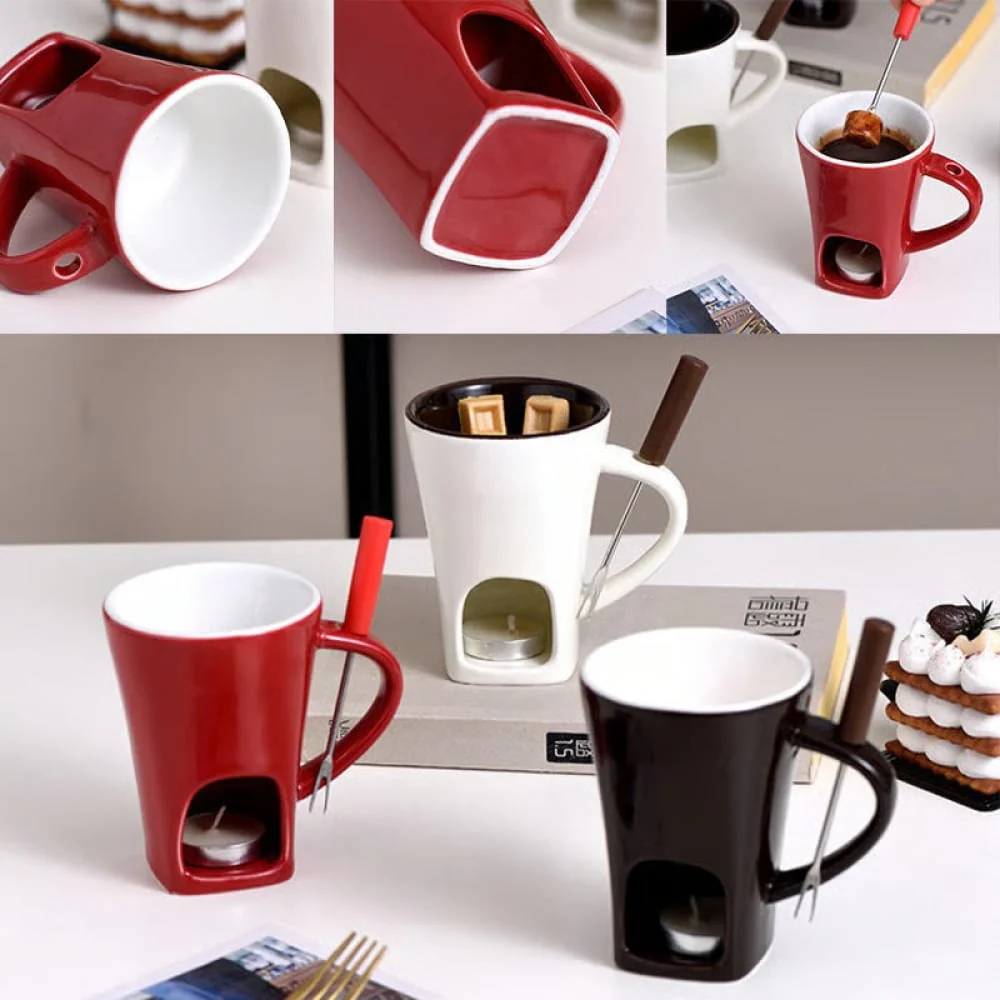 Multi-Functional Ceramic Fondue Mug - Image 3