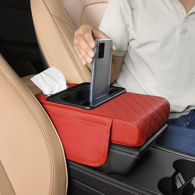 Multifunctional PU Leather Car Armrest Box Mat - Image 3