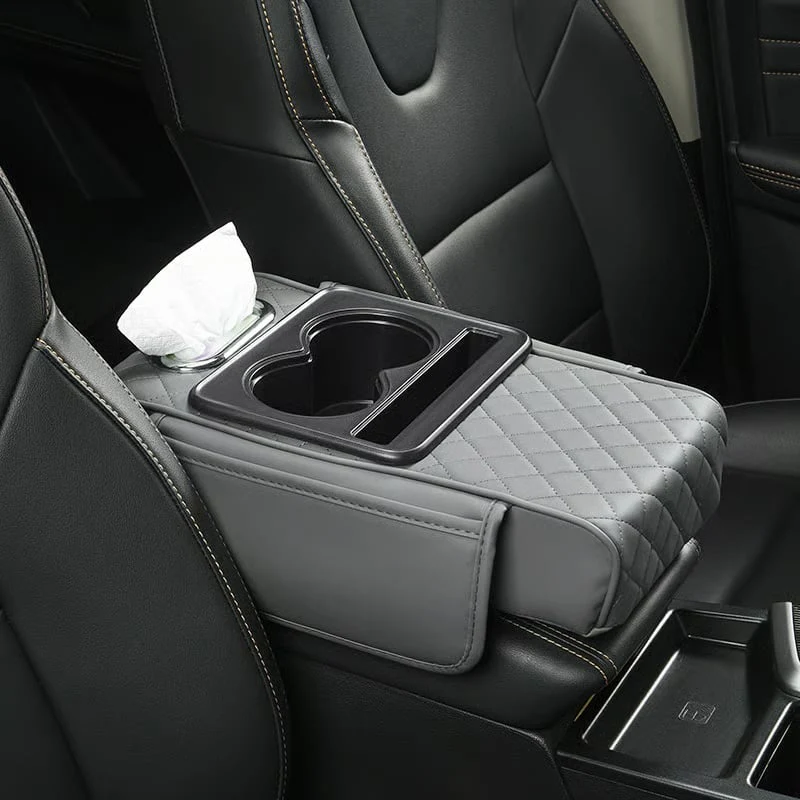 Multifunctional PU Leather Car Armrest Box Mat - Image 9