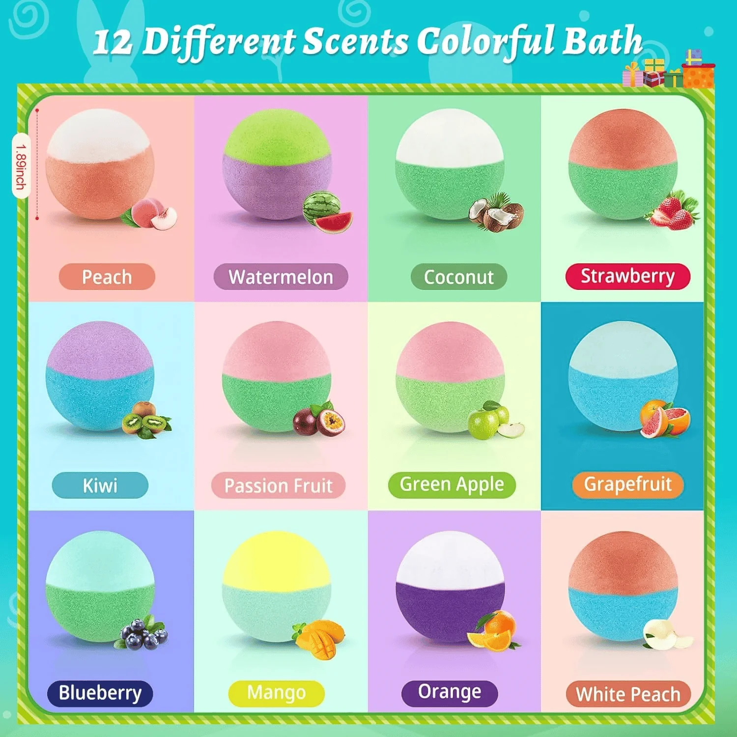 🔥🛁 Natural Bath Bombs for Kids with Mega Bubbles & Surprise Inside 🥚✨12 pcs[1 Box] - Image 11