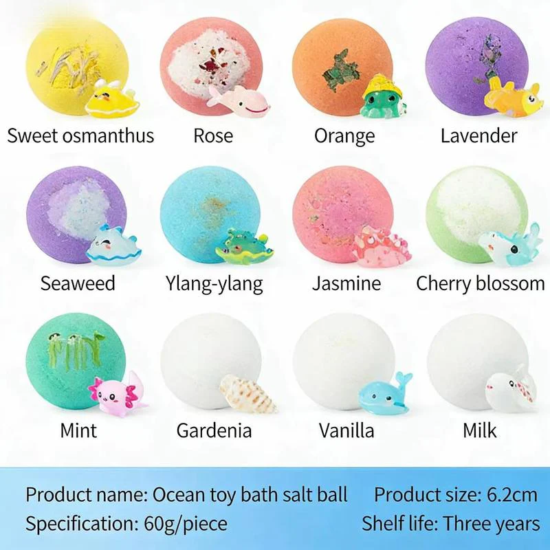 🔥🛁 Natural Bath Bombs for Kids with Mega Bubbles & Surprise Inside 🥚✨12 pcs[1 Box] - Image 3