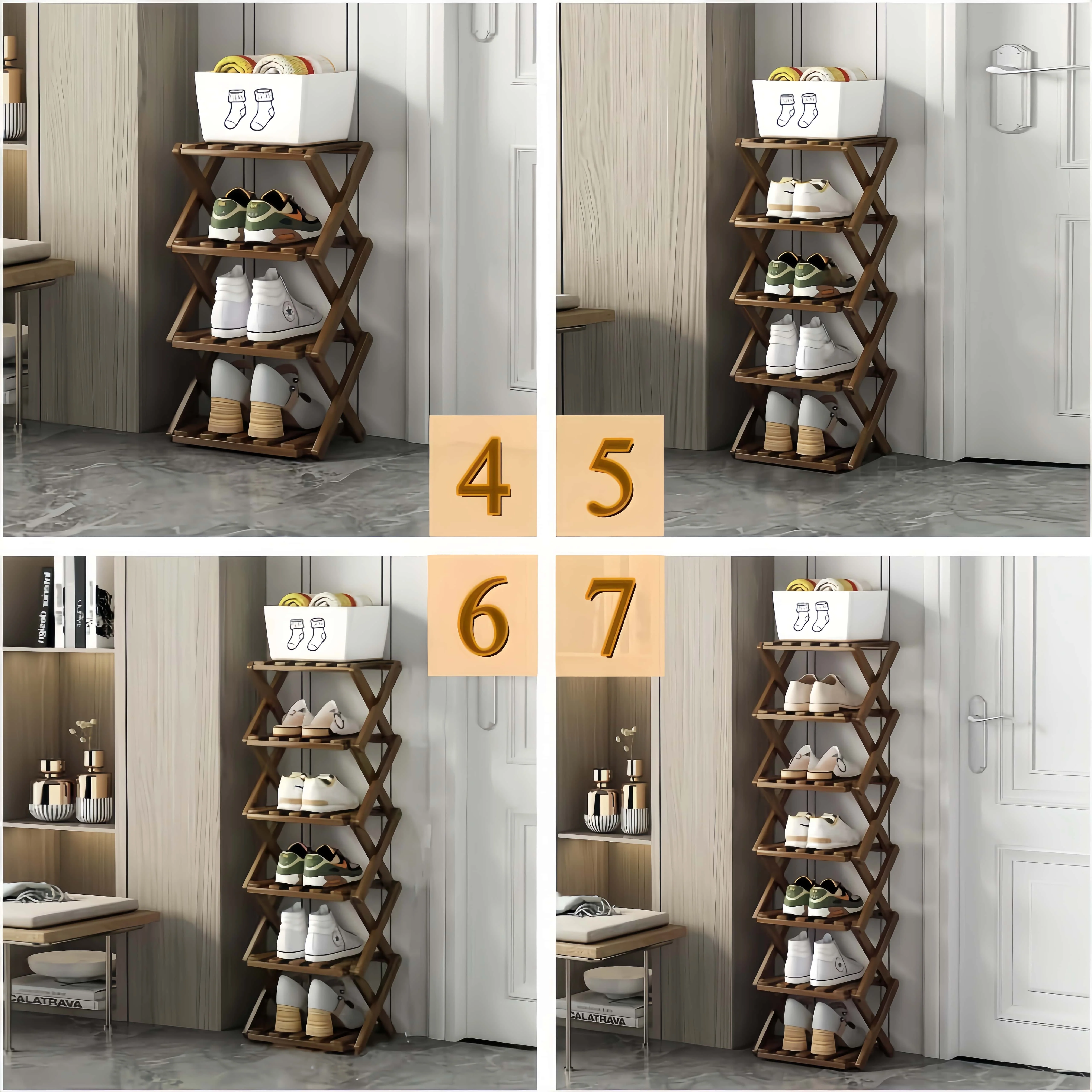 The 9-Tier No-Assembly Bamboo Rack !🌿👟 - Image 10