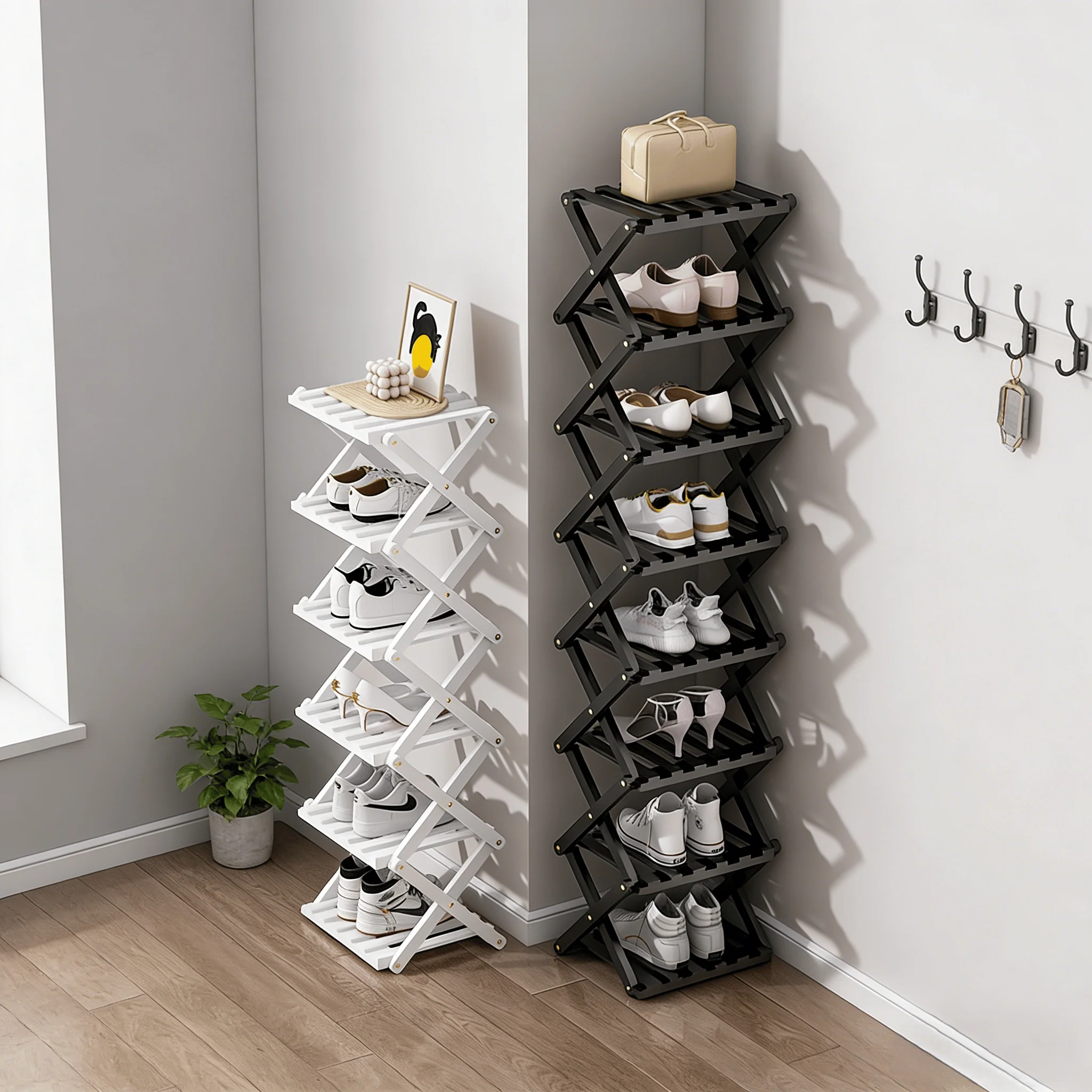The 9-Tier No-Assembly Bamboo Rack !🌿👟 - Image 11