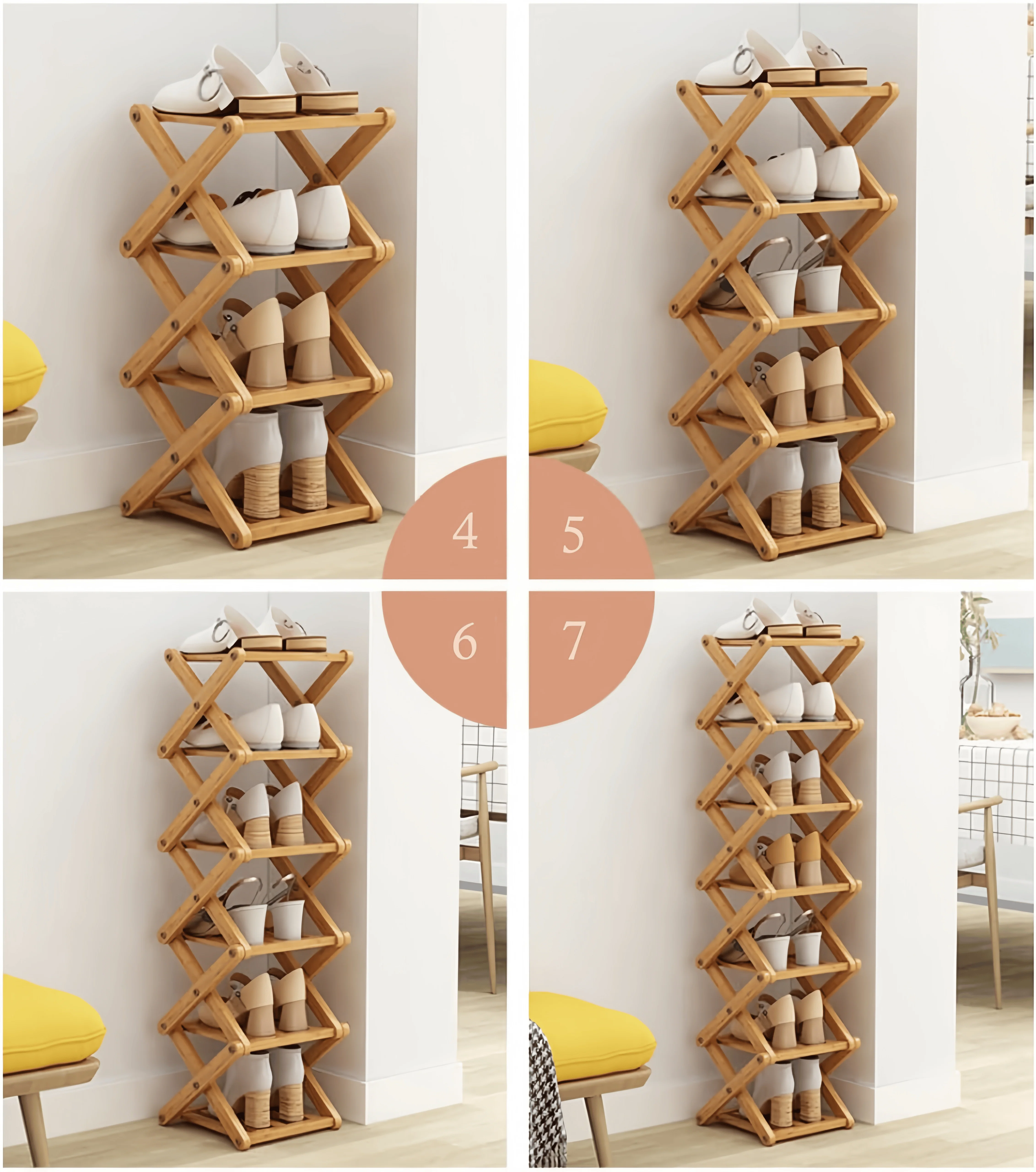 The 9-Tier No-Assembly Bamboo Rack !🌿👟 - Image 9