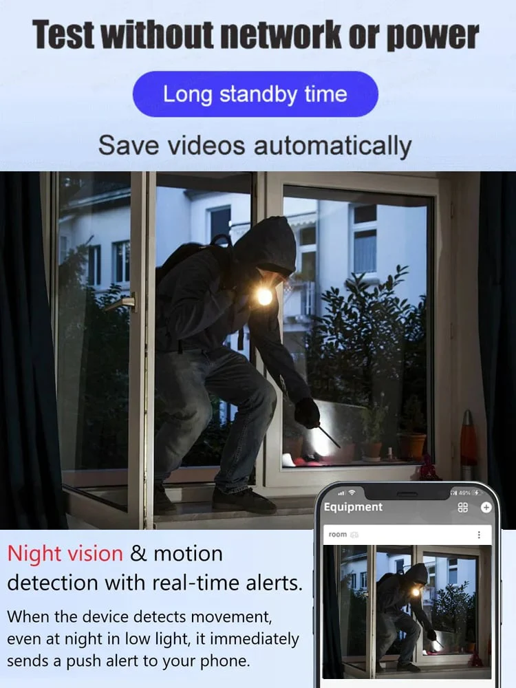 [Upgraded ultra-invisible] No-plug camera - Image 6