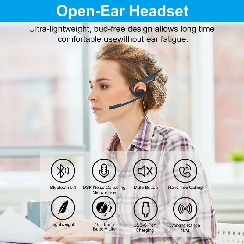🔥 Open Air Conduction Wireless Bluetooth Headset with Microphone - Image 4