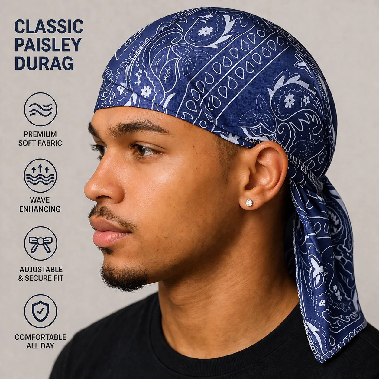 Paisley Cooling Headscarf Cap - Image 3