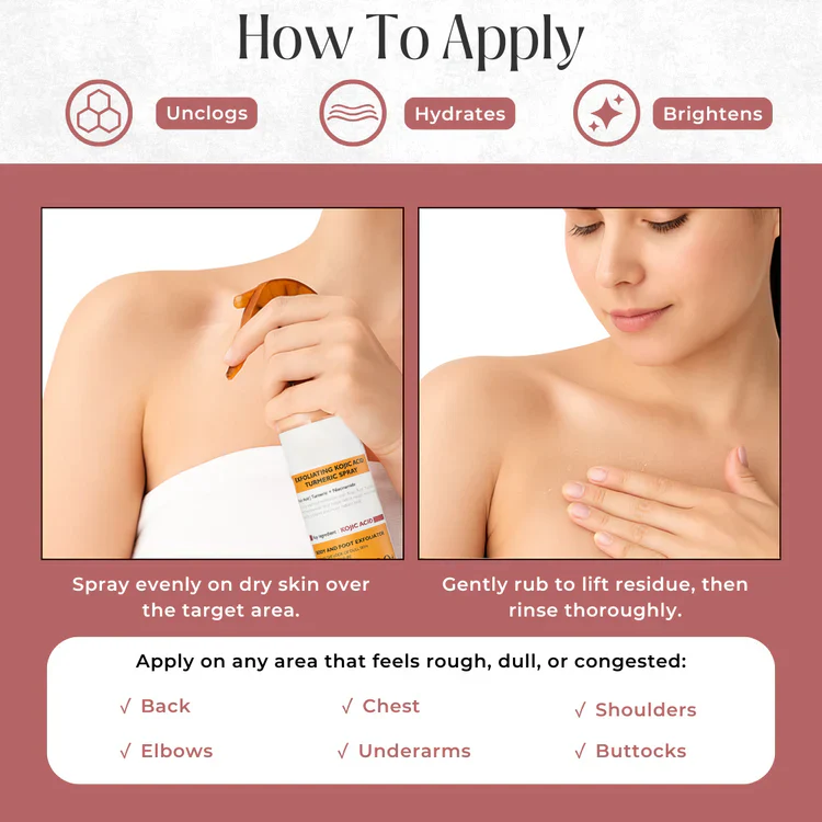 Tiktrove Peel Shot - Kojic + Turmeric Body Peel Spray - Image 3