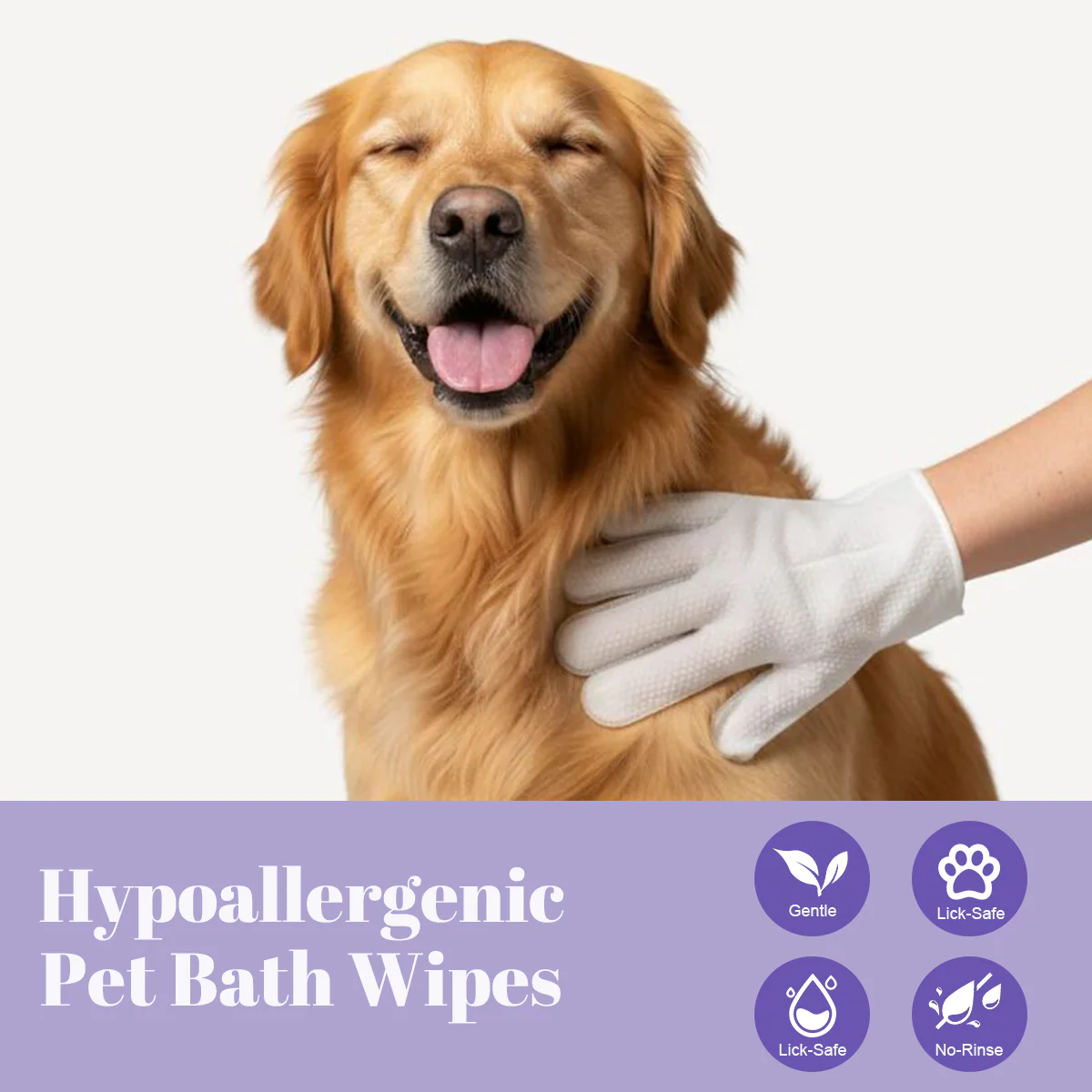 Pet Cleaning Glove Wipes: No-Rinse Waterless Bath (20 Pack) - Image 7